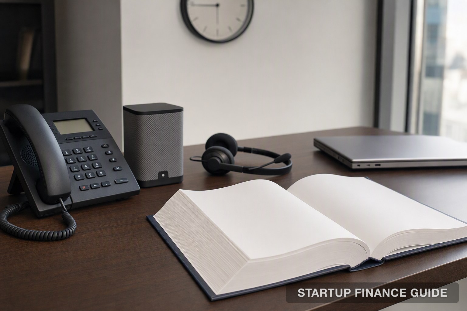 Desk phone, headset and an open regulations binder, illustrating how the FDCPA, Regulation F and the TCPA apply to automated debt collection calls